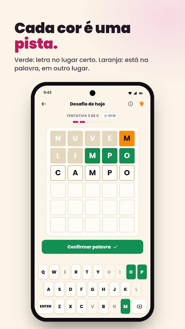 5Letras: outra tela do app