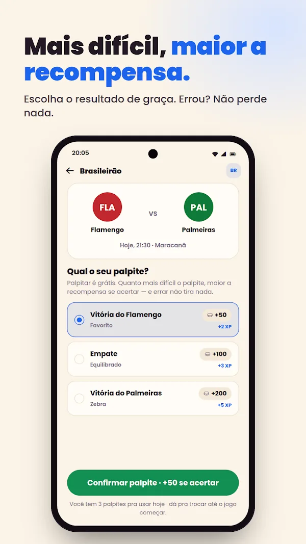 Cravou: palpite com recompensa